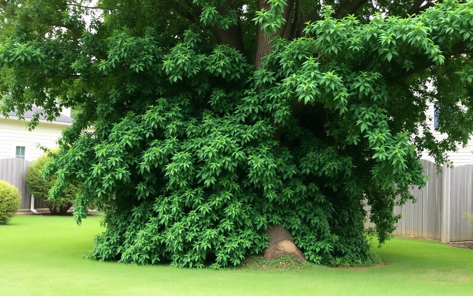 Mature liquidambar in Remuera before crown reduction